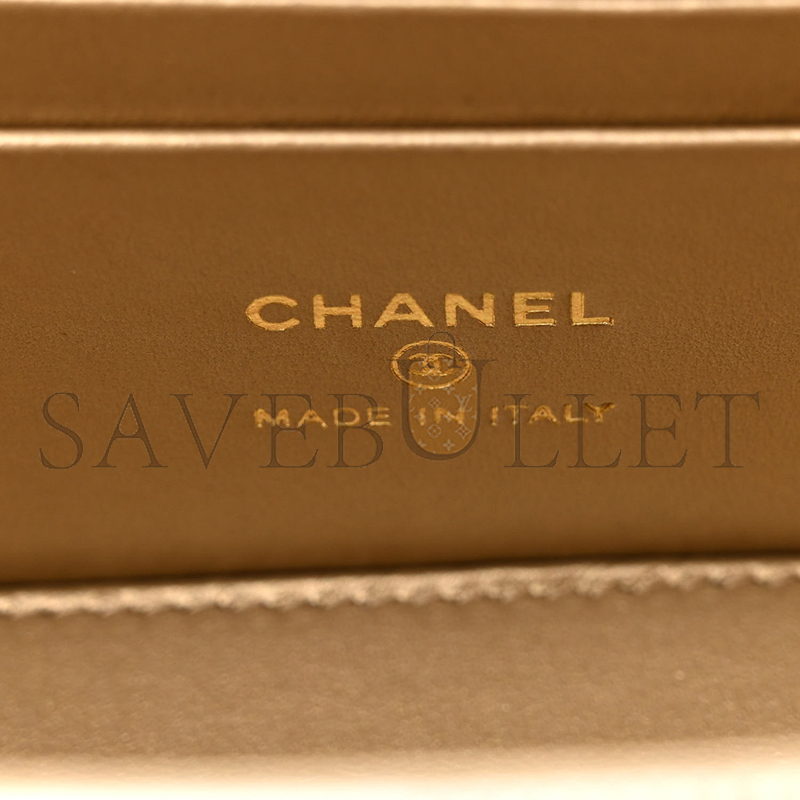 CHANEL MASTER PEARL CRUSH SMALL VANITY CASE WITH CHAIN AP2303 (17*9.5*8cm)